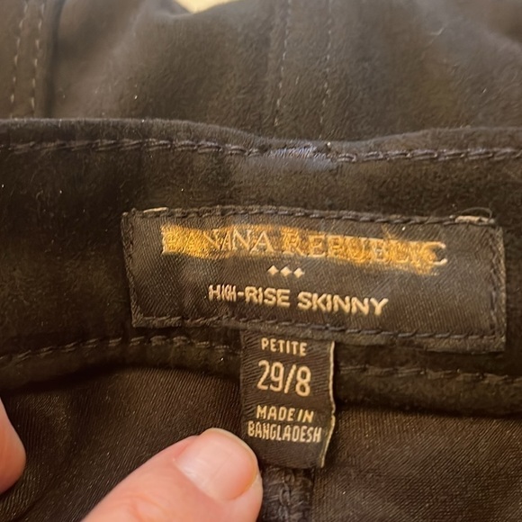 New-banana republic-29/8 petite-black-high-rise Skinny soft pants. - Picture 3 of 13